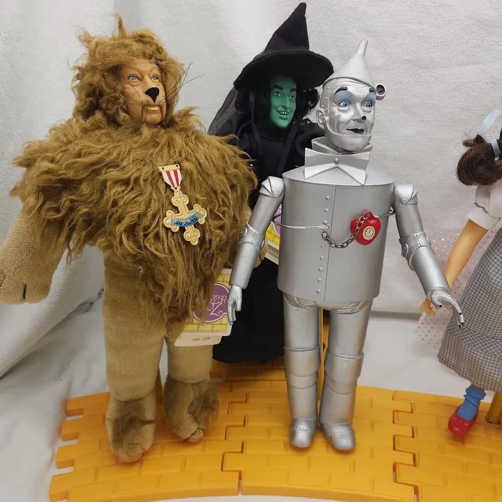 Dolls WIZARD OF OZ 14” Presents Of Hamilton 1987 Yellow Brick Stands 6 Figures